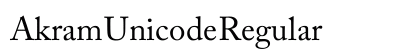 Akram Unicode Regular Preview