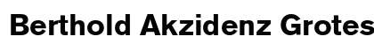 Berthold Akzidenz Grotesk BE Bold Preview