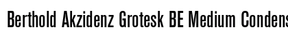 Berthold Akzidenz Grotesk BE Medium Condensed Preview