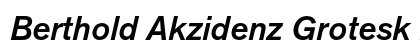 Berthold Akzidenz Grotesk BE Medium Italic font free download