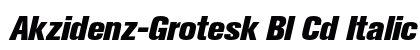 Akzidenz-Grotesk Bl Cd Italic font free download