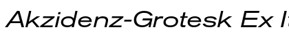 Akzidenz-Grotesk Ex Italic Preview