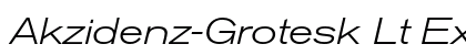 Akzidenz-Grotesk Lt Ex Italic preview