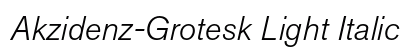 Akzidenz-Grotesk Light Italic font free download