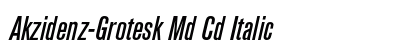Akzidenz-Grotesk Md Cd Italic preview