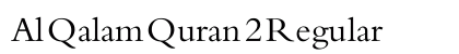 Al Qalam Quran 2 Regular Font Preview