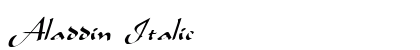 Aladdin Italic font free download