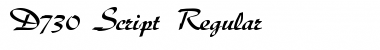 D730-Script Regular Font