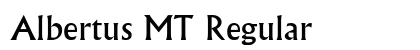 Albertus MT Regular Preview