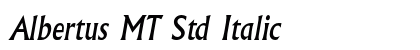 Albertus MT Std Italic font free download