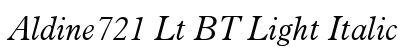 Aldine721 Lt BT Light Italic font free download