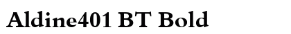 Aldine401 BT Bold Preview