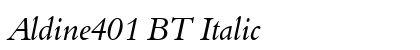 Aldine401 BT Italic font free download