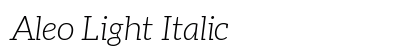 Aleo Light Italic font free download