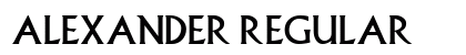 Alexander Regular font free download