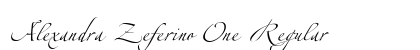Alexandra Zeferino One Regular font free download