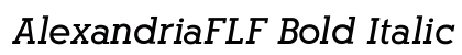 AlexandriaFLF Bold Italic font free download