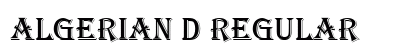 Algerian D Regular Font Algerian D Regular Font Preview