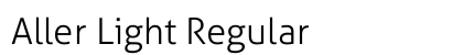 Aller Light Regular font free download