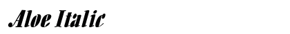 Aloe Italic font free download