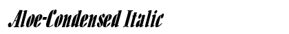 Aloe-Condensed Italic font free download