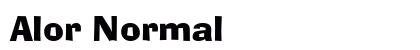 Alor Normal font free download