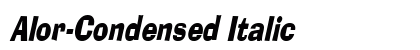 Alor-Condensed Italic Preview