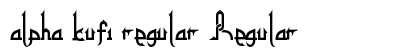 alpha kufi regular Regular Font Preview