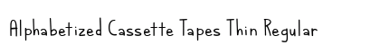 Alphabetized Cassette Tapes Thin Regular font free download