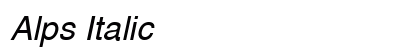 Alps Italic font free download