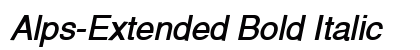 Alps-Extended Bold Italic font free download