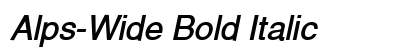 Alps-Wide Bold Italic Preview