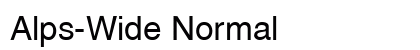 Alps-Wide Normal font free download