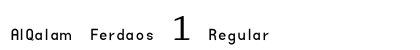AlQalam Ferdaos 1 Regular font free download