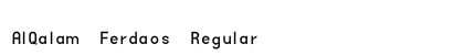 AlQalam Ferdaos Regular font free download