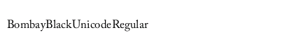 Bombay Black Unicode Regular Preview