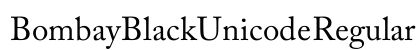 Bombay Black Unicode Regular Preview