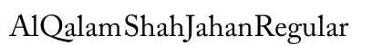 AlQalam ShahJahan Regular font free download