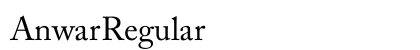 Anwar Regular font free download