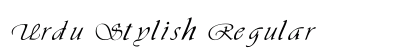 Urdu Stylish Regular font free download