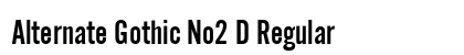 Alternate Gothic No2 D Regular font free download