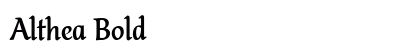 Althea Bold Font Preview
