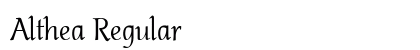 Althea Regular Font Preview