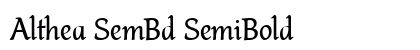 Althea SemBd SemiBold preview