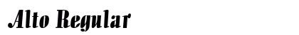 Alto Regular font free download