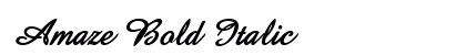 Amaze Bold Italic Preview