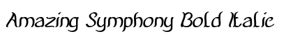 Amazing Symphony Bold Italic font free download