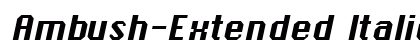 Ambush-Extended Italic font free download