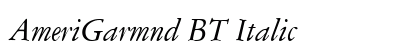 AmeriGarmnd BT Italic Preview