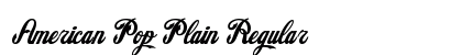 American Pop Plain Regular font free download